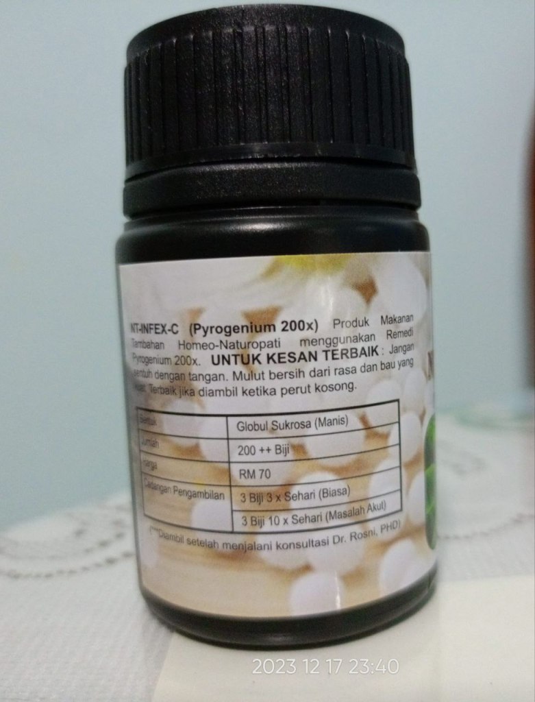 NT InfexC homeopati rawatan jangkitan