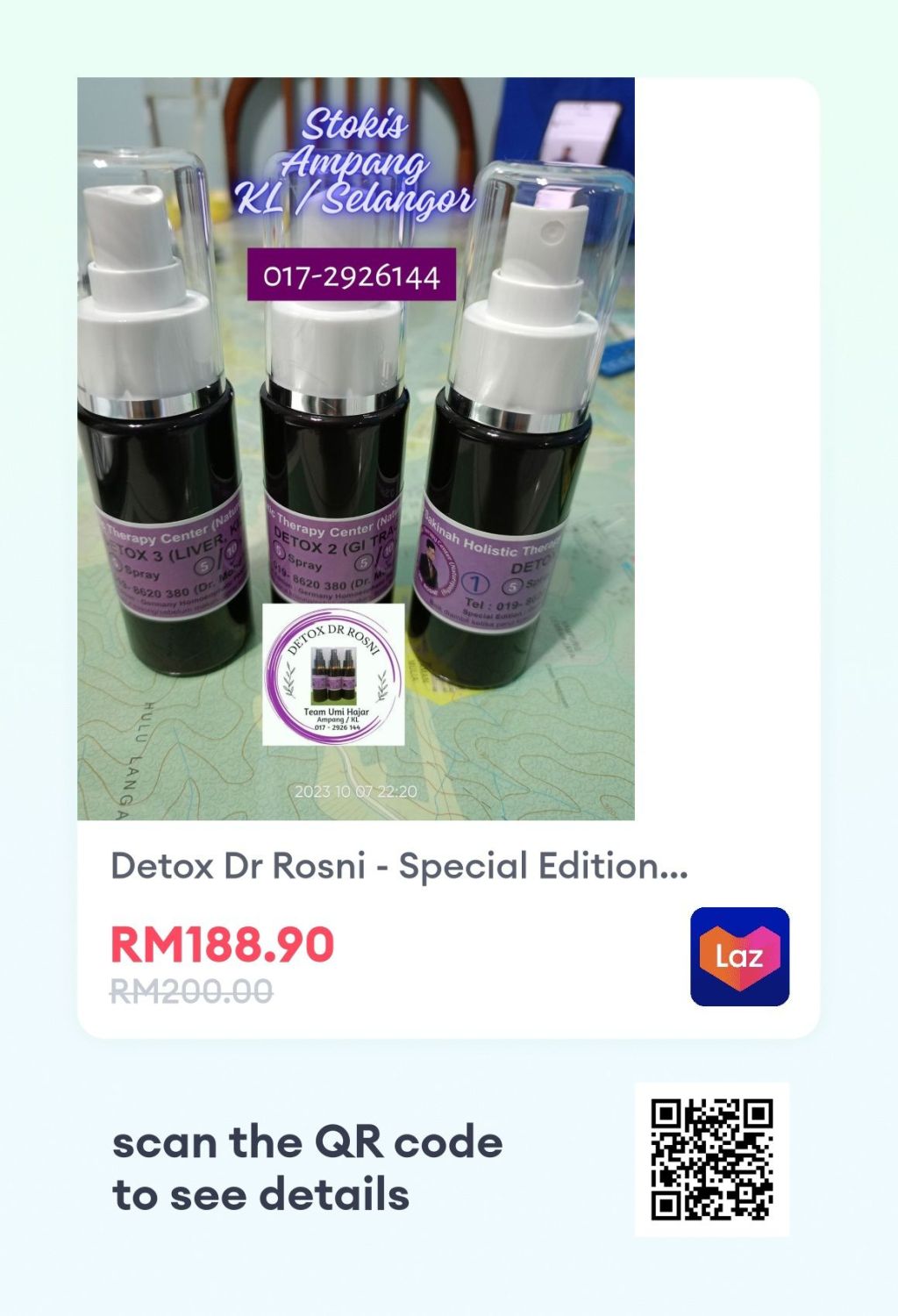 Jualan Hari Gaji: Diskaun 6% Detox Dr Rosni di&nbsp;Lazada