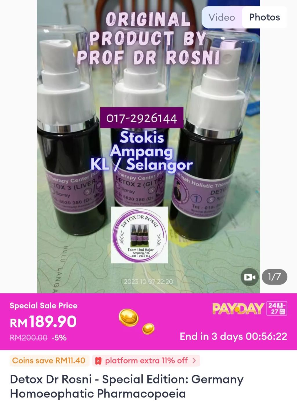 Promosi Hari Gaji Ogos 2024: Nikmati Diskaun 5% untuk Detox Dr Rosni di&nbsp;Lazada